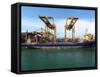 Loading Containers at the Busy Port of Colombo, Sri Lanka-null-Framed Stretched Canvas