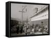 Loading Copper on Steamer, Houghton, Mich.-null-Framed Stretched Canvas