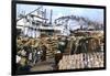 Loading Cotton onto a Ship, Memphis, Tennessee, USA, C1900s-null-Framed Giclee Print