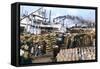 Loading Cotton onto a Ship, Memphis, Tennessee, USA, C1900s-null-Framed Stretched Canvas