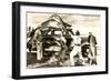 Loading Giant Fish on Car-null-Framed Art Print