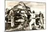 Loading Giant Fish on Car-null-Mounted Art Print