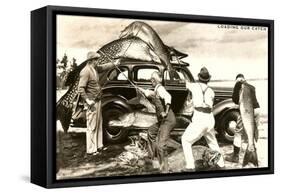 Loading Giant Fish on Car-null-Framed Stretched Canvas