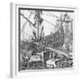 Loading Goods onto Russian Ship in the Port of St Petersburg-null-Framed Giclee Print