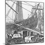 Loading Goods onto Russian Ship in the Port of St Petersburg-null-Mounted Giclee Print