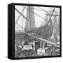 Loading Goods onto Russian Ship in the Port of St Petersburg-null-Framed Stretched Canvas