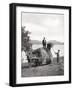 Loading Hay onto a Wagon on the Shores of Loch Lomond, Scotland, 1924-1926-Donald Mcleish-Framed Giclee Print