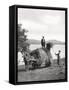 Loading Hay onto a Wagon on the Shores of Loch Lomond, Scotland, 1924-1926-Donald Mcleish-Framed Stretched Canvas