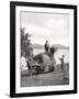 Loading Hay onto a Wagon on the Shores of Loch Lomond, Scotland, 1924-1926-Donald Mcleish-Framed Giclee Print