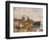 Loading Lobster Pots, C.1900 (Oil on Canvas)-David Fulton-Framed Giclee Print