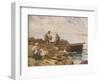 Loading Lobster Pots, C.1900 (Oil on Canvas)-David Fulton-Framed Giclee Print