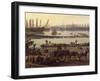 Loading of Goods from Boats to Wagons, Detail from the Port of Toulon-Claude Joseph Vernet-Framed Giclee Print