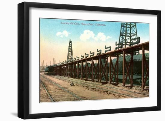 Loading Oil Cars, Bakersfield, California-null-Framed Art Print