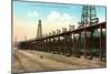 Loading Oil Cars, Bakersfield, California-null-Mounted Art Print