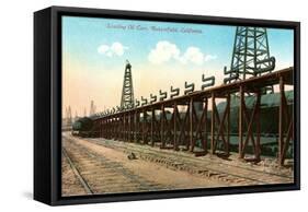 Loading Oil Cars, Bakersfield, California-null-Framed Stretched Canvas