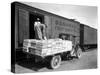 Loading Peaches in Car at Donald, 1928-Asahel Curtis-Stretched Canvas