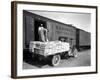 Loading Peaches in Car at Donald, 1928-Asahel Curtis-Framed Giclee Print