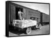 Loading Peaches in Car at Donald, 1928-Asahel Curtis-Framed Stretched Canvas