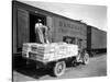 Loading Peaches in Car at Donald, 1928-Asahel Curtis-Stretched Canvas