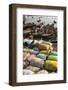 Loading sacks onto ferry boats on Buriganga River at Sadarghat, Dhaka, Bangladesh-Keren Su-Framed Photographic Print