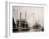 Loading Steamer During High Water, March 23, 1903, New Orleans, LA-null-Framed Photo