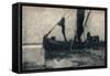 'Loading the Barge', c19th century-Frank Mura-Framed Stretched Canvas