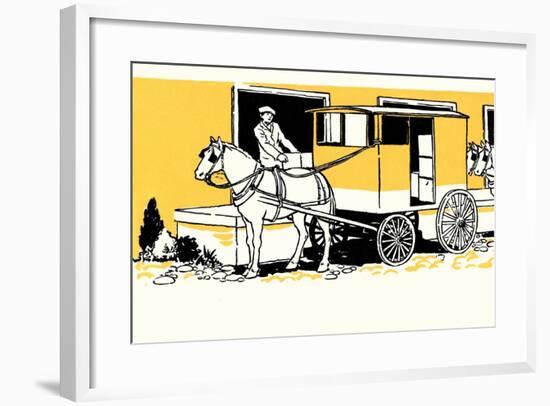 Loading the Delivery Wagon-Margaret Hoopes-Framed Art Print