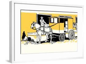 Loading the Delivery Wagon-Margaret Hoopes-Framed Art Print