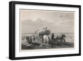 Loading the Hay Cart-John Cousen-Framed Art Print