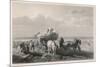 Loading the Hay Cart-John Cousen-Mounted Art Print