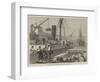Loading the Warree, at Woolwich, with Stores for the Ashantee War-null-Framed Premium Giclee Print