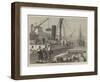 Loading the Warree, at Woolwich, with Stores for the Ashantee War-null-Framed Giclee Print