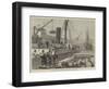 Loading the Warree, at Woolwich, with Stores for the Ashantee War-null-Framed Giclee Print