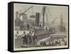 Loading the Warree, at Woolwich, with Stores for the Ashantee War-null-Framed Stretched Canvas