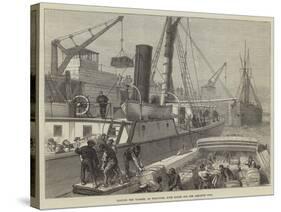 Loading the Warree, at Woolwich, with Stores for the Ashantee War-null-Stretched Canvas