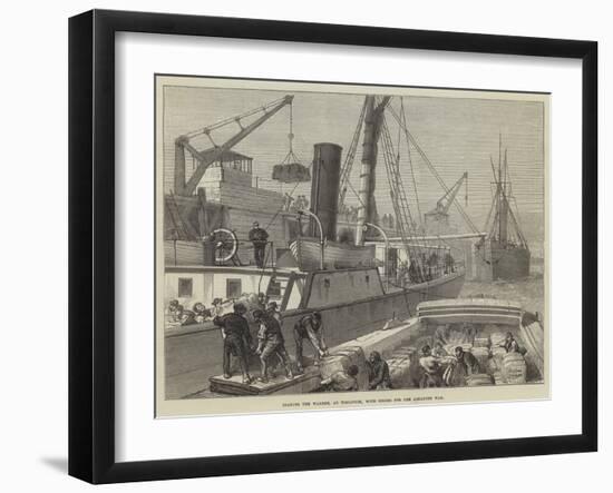 Loading the Warree, at Woolwich, with Stores for the Ashantee War-null-Framed Giclee Print