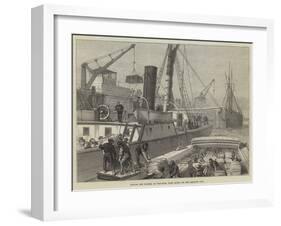 Loading the Warree, at Woolwich, with Stores for the Ashantee War-null-Framed Giclee Print