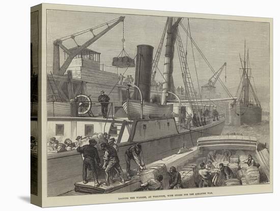 Loading the Warree, at Woolwich, with Stores for the Ashantee War-null-Stretched Canvas
