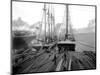 Loading Timber at Tacoma Mill, 1909-Asahel Curtis-Mounted Premium Giclee Print