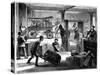 Loading Up Horse-Drawn Vans at the Wells Fargo General Office, New York, USA, 1875-null-Stretched Canvas