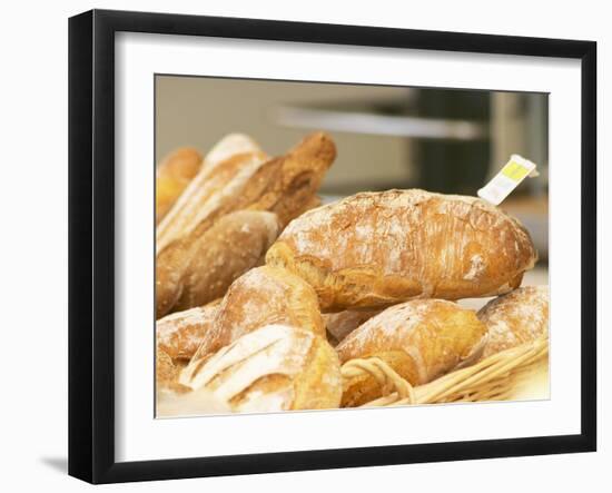 Loaf of Bread in Bakery, Le Brusc, Var, Cote d'Azur, France-Per Karlsson-Framed Photographic Print