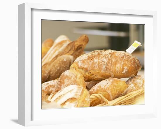 Loaf of Bread in Bakery, Le Brusc, Var, Cote d'Azur, France-Per Karlsson-Framed Photographic Print