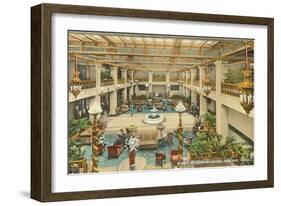 Lobby, Davenport Hotel, Spokane, Washington-null-Framed Art Print