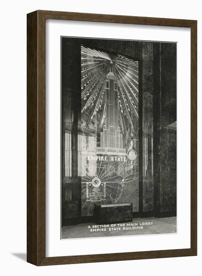 Lobby, Empire State Building, Art Deco, New York City-null-Framed Art Print