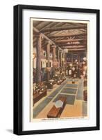 Lobby, Glacier Park Hotel, Montana-null-Framed Art Print