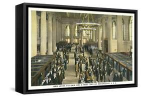 Lobby, Hibernia Bank and Trust, New Orleans-null-Framed Stretched Canvas