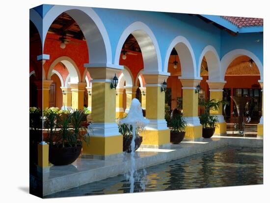 Lobby of Iberostar Resort, Mayan Riviera, Mexico-Lisa S. Engelbrecht-Stretched Canvas