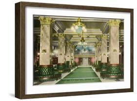 Lobby, U. S. Grant Hotel, San Diego, California-null-Framed Art Print