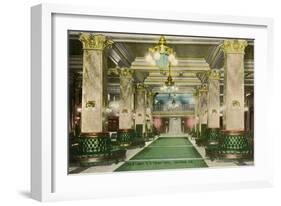 Lobby, U. S. Grant Hotel, San Diego, California-null-Framed Art Print