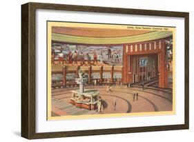 Lobby, Union Terminal Cincinnati, Ohio-null-Framed Art Print